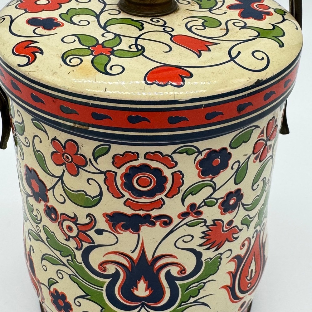 Vintage Murray Allen Regal Crown Italian Renaissance Biscuit Tin England Handle - Picture 3 of 13